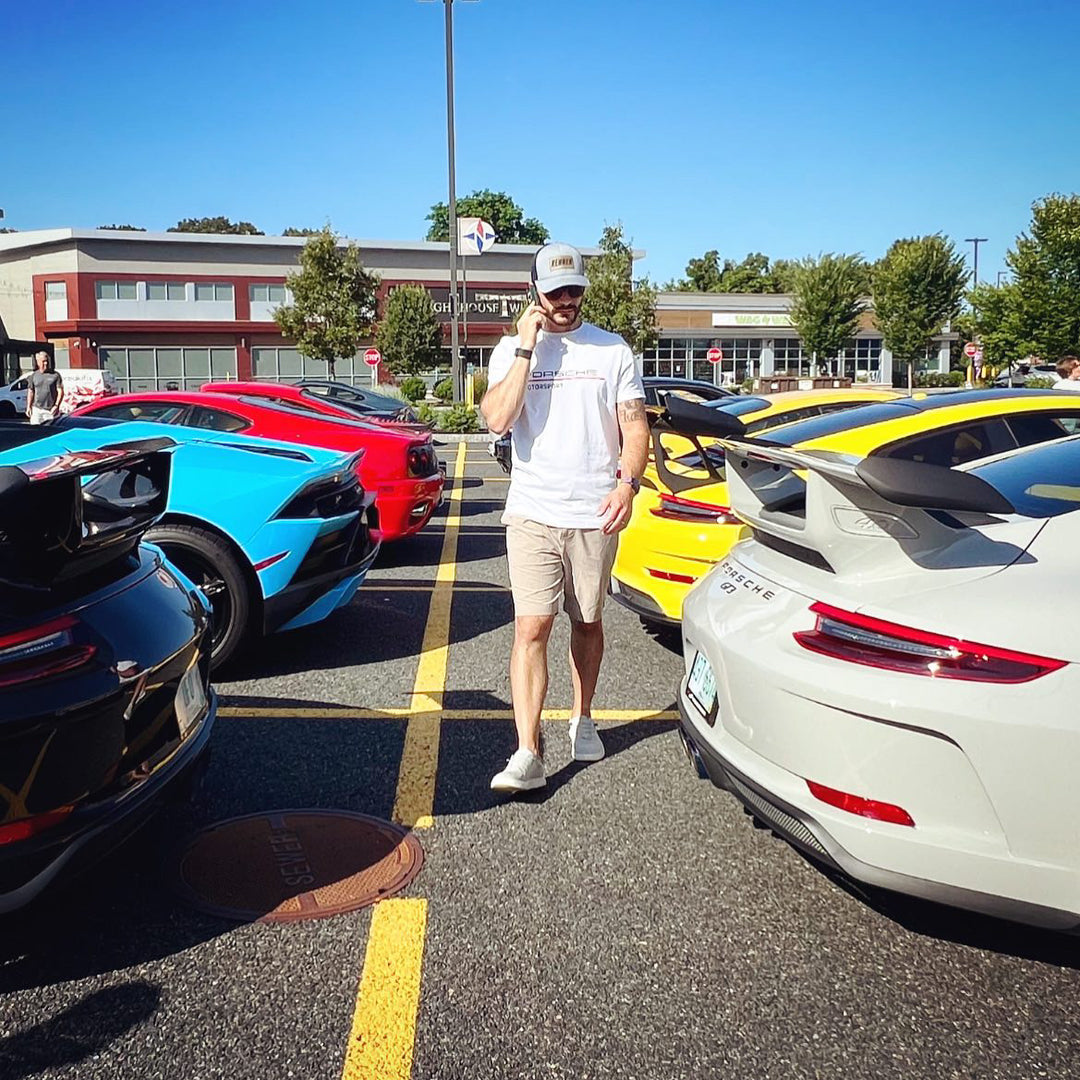 Dad Driven founder making phone calls to other members for the event. Gathering together is what brings us together | Where speed meets fatherhood