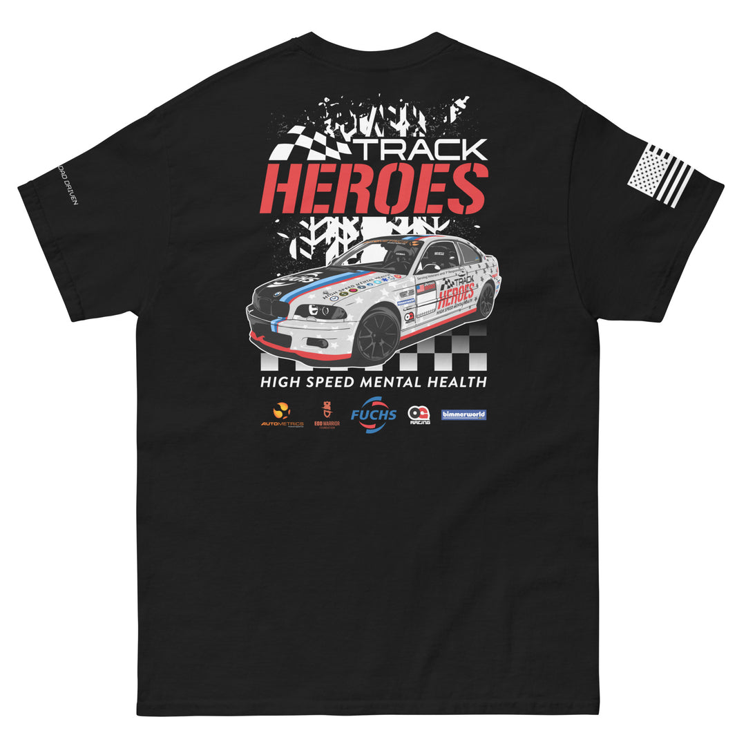 Track Heroes and Dad Driven Collaboration tshirt
