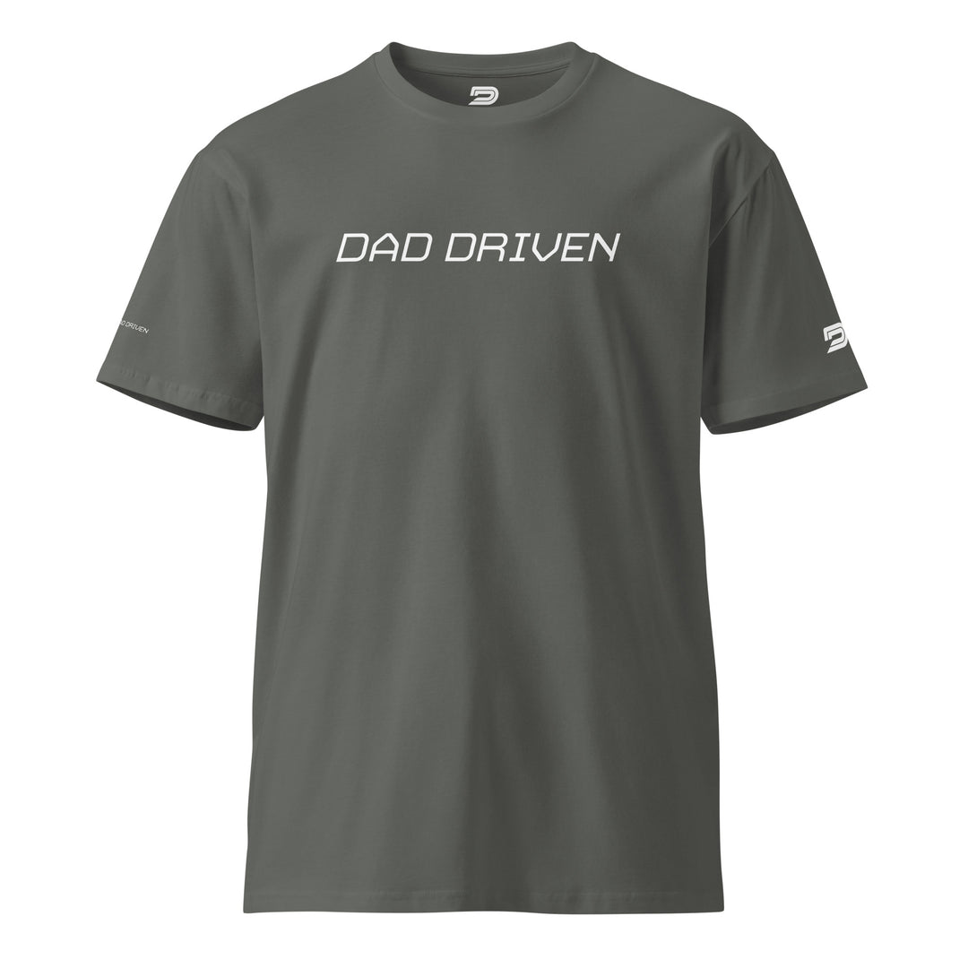 Dad Driven stencil tshirt. Where speed meets fatherhood.