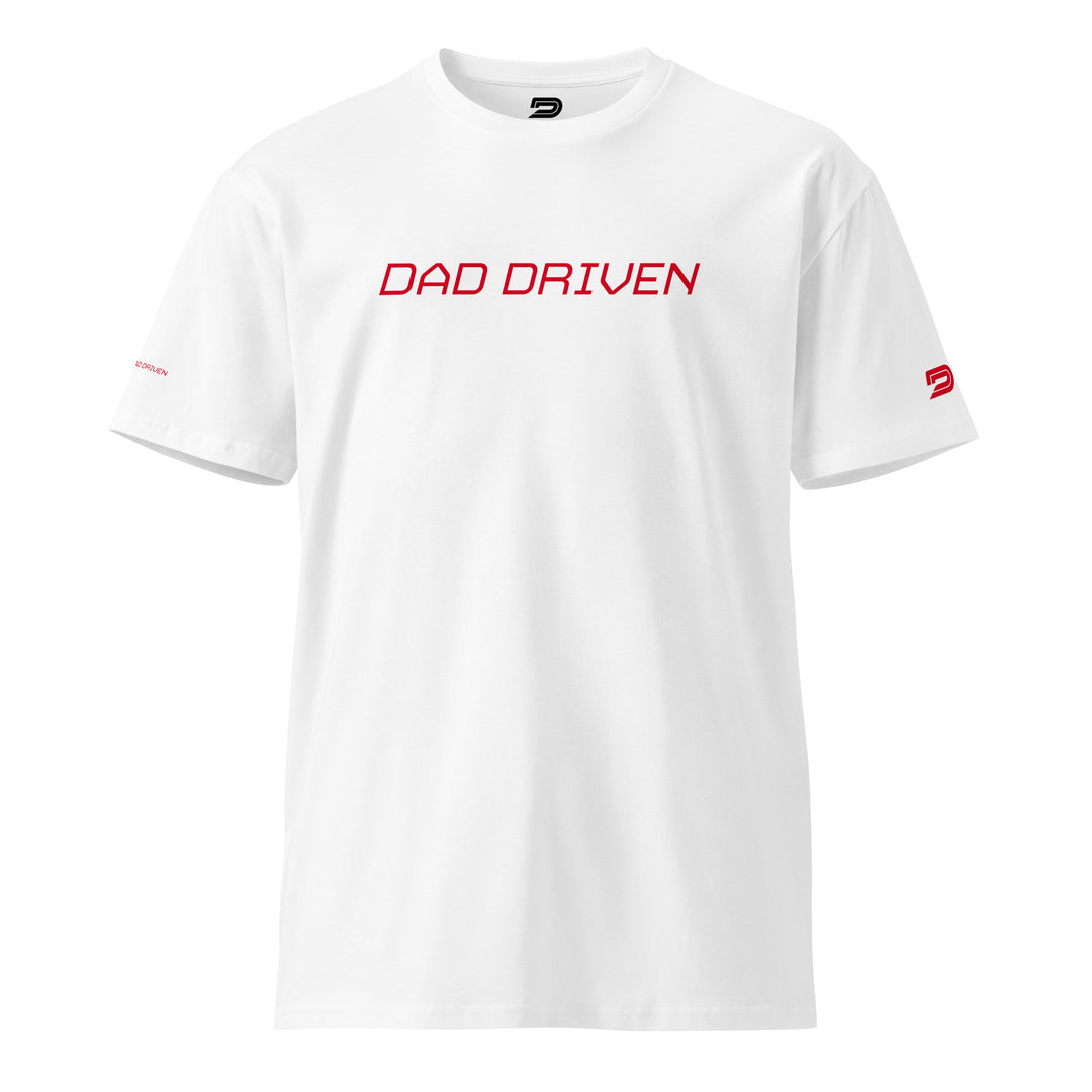 Dad Driven stencil tshirt. Where speed meets fatherhood.