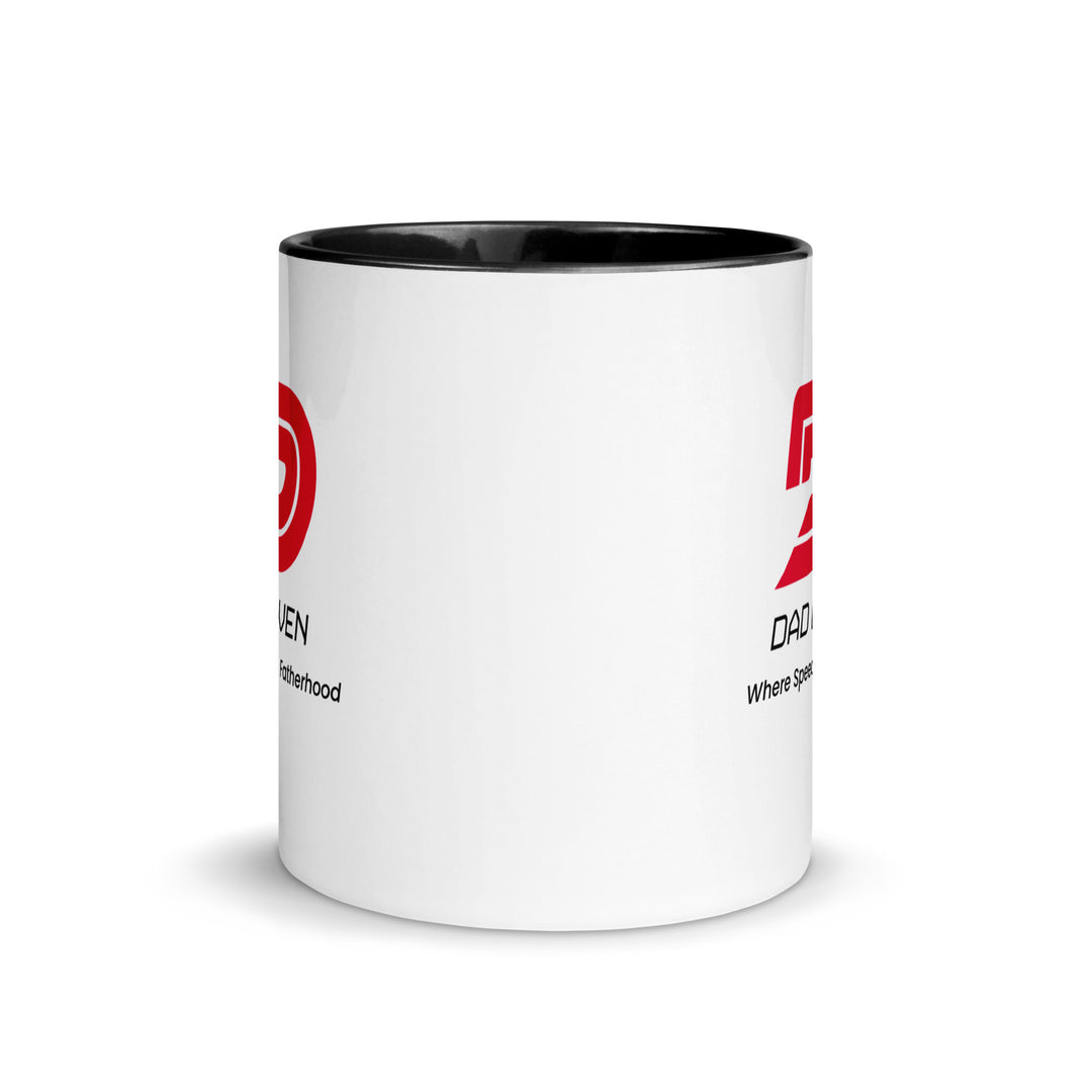 Dad Driven coffee mug. Where speed meets fatherhood.