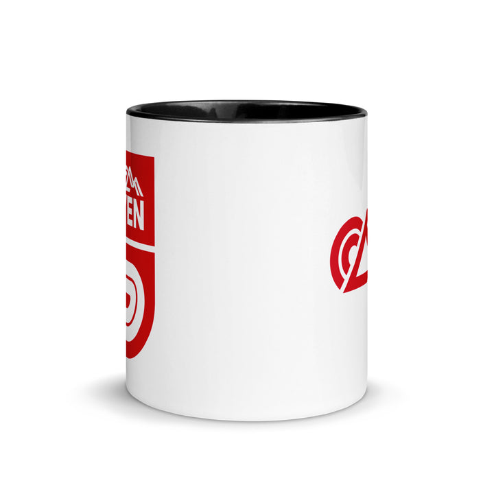 Dad Driven white mug with logo. Where exploration meets fatherhood.