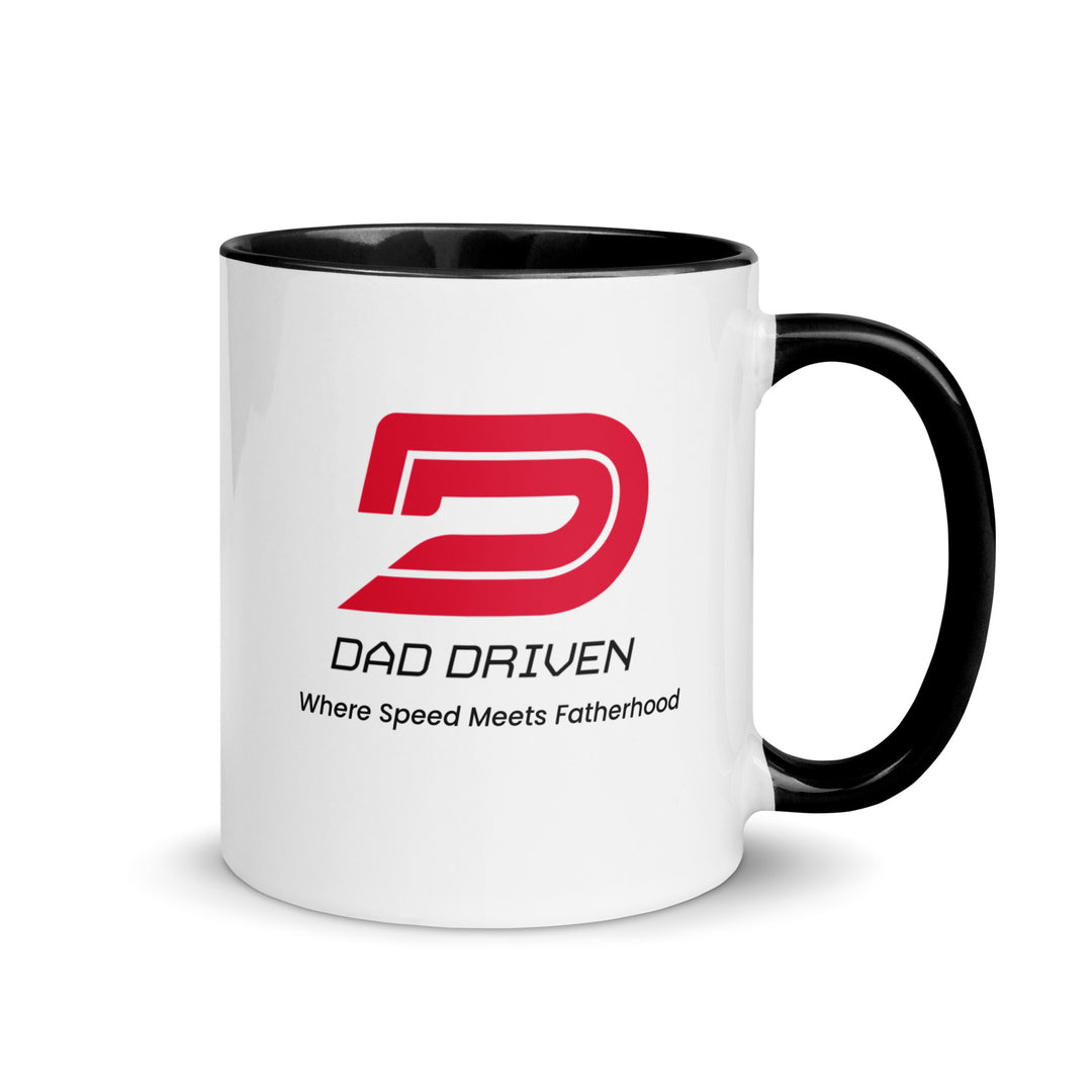 Dad Driven coffee mug. Where speed meets fatherhood.
