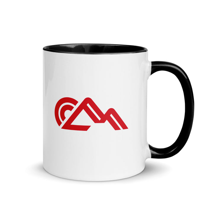 Product mockup of Dad Driven white mug with logo. Where exploration meets fatherhood.